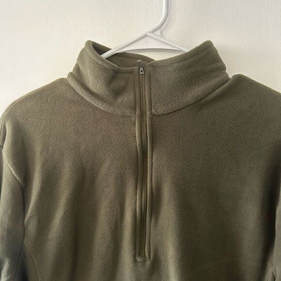 Lands' End Brown Fleece Quarter Zip Jacket Men's Size XL NWT Cozy Comfy Soft - Picture 4 of 8
